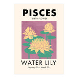 Pisces Birth Flower Water Lily (Print Only) thumbnail