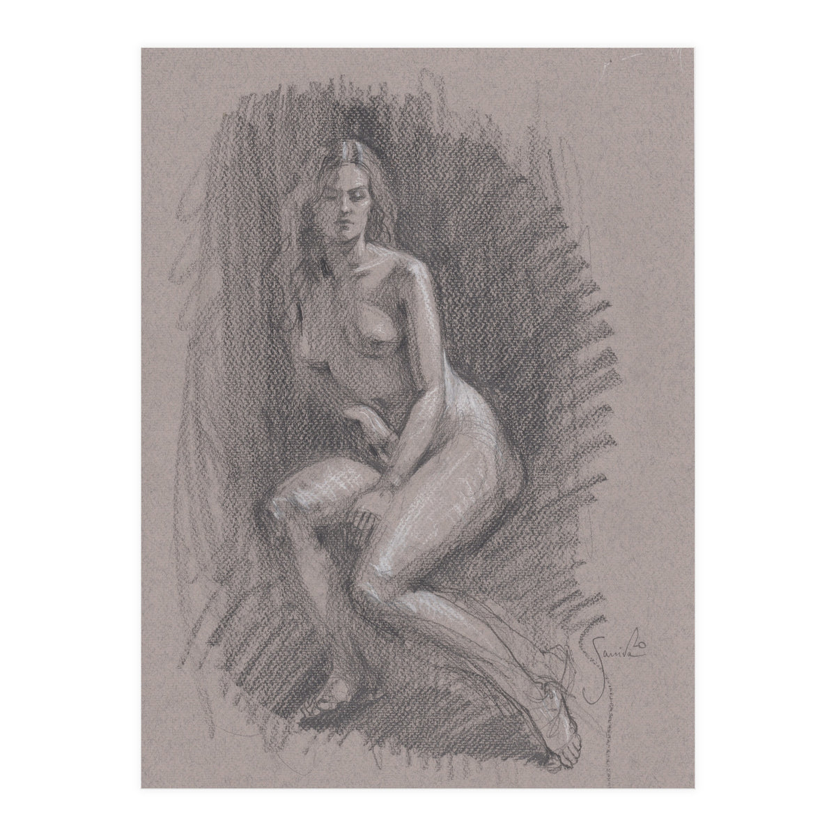 Beautiful drawing of a woman (Print Only)