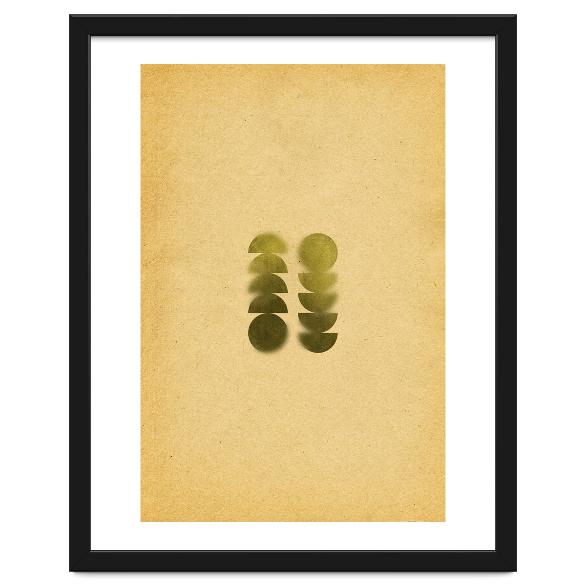 Green blurry geometric shapes