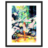 Live Quietly In a Corner Of Nature, Modern Bohemian Woman Jungle Forest Eclectic Painting thumbnail