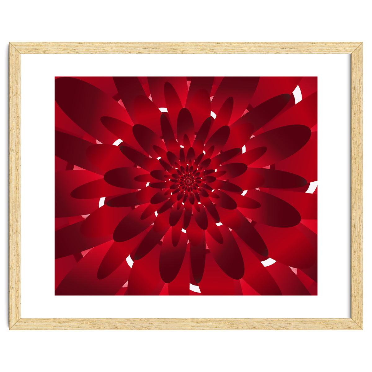 Abstract Modern Red Floral Design Art