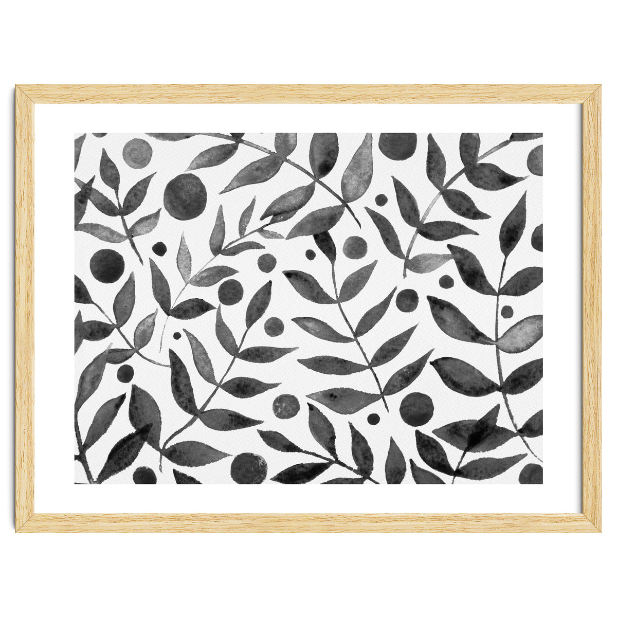 Watercolor Black Branches