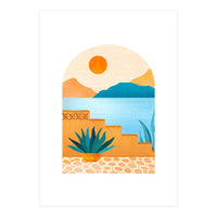 Desert Oasis Landscape (Print Only)