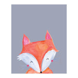 Woodland Fox On Grey (Print Only) thumbnail