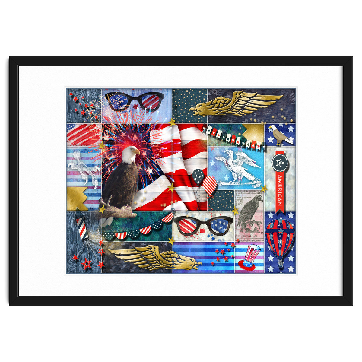 Americana Eagles Collage