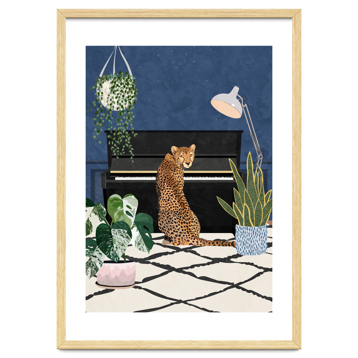 Cheetah playing the piano