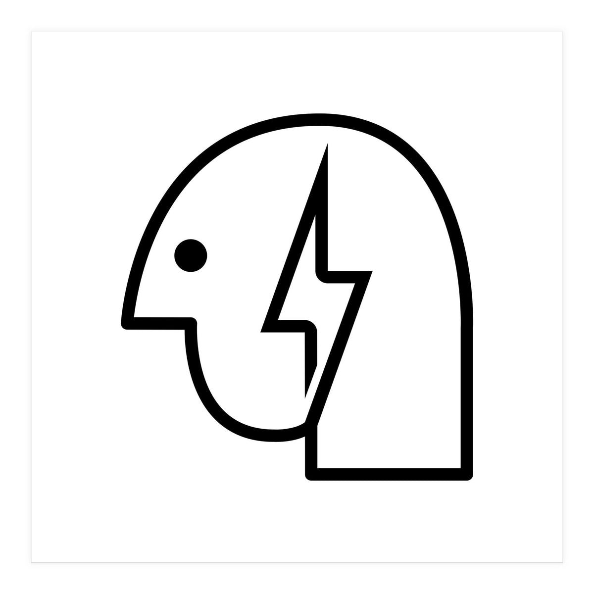 Head Lightning_White (Print Only)