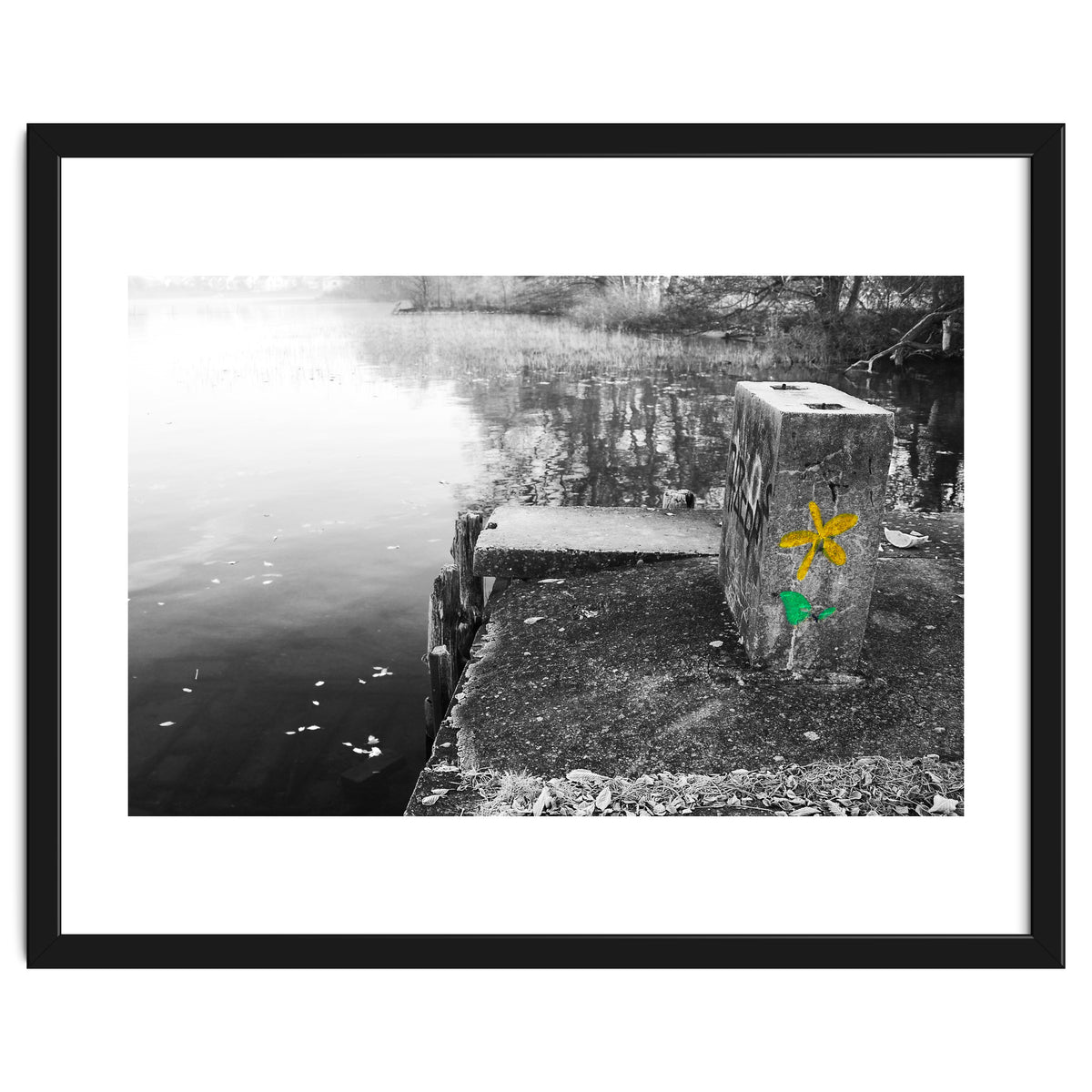 Frozen Ground Yellow Flower Street Art