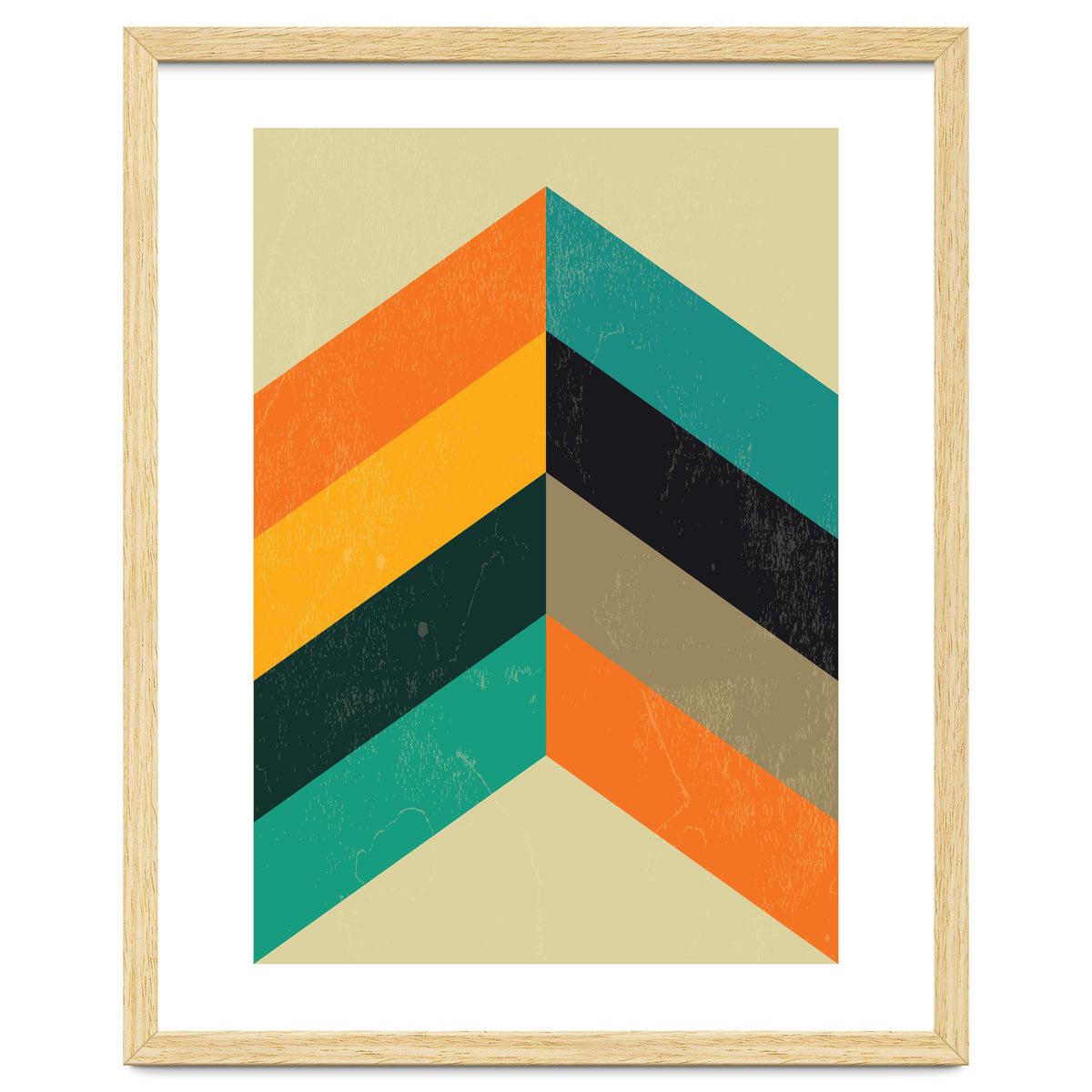 Mid Century Chevron Retro Pop Art