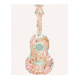 Aqua and Pink Floral Ukulele (Print Only) thumbnail
