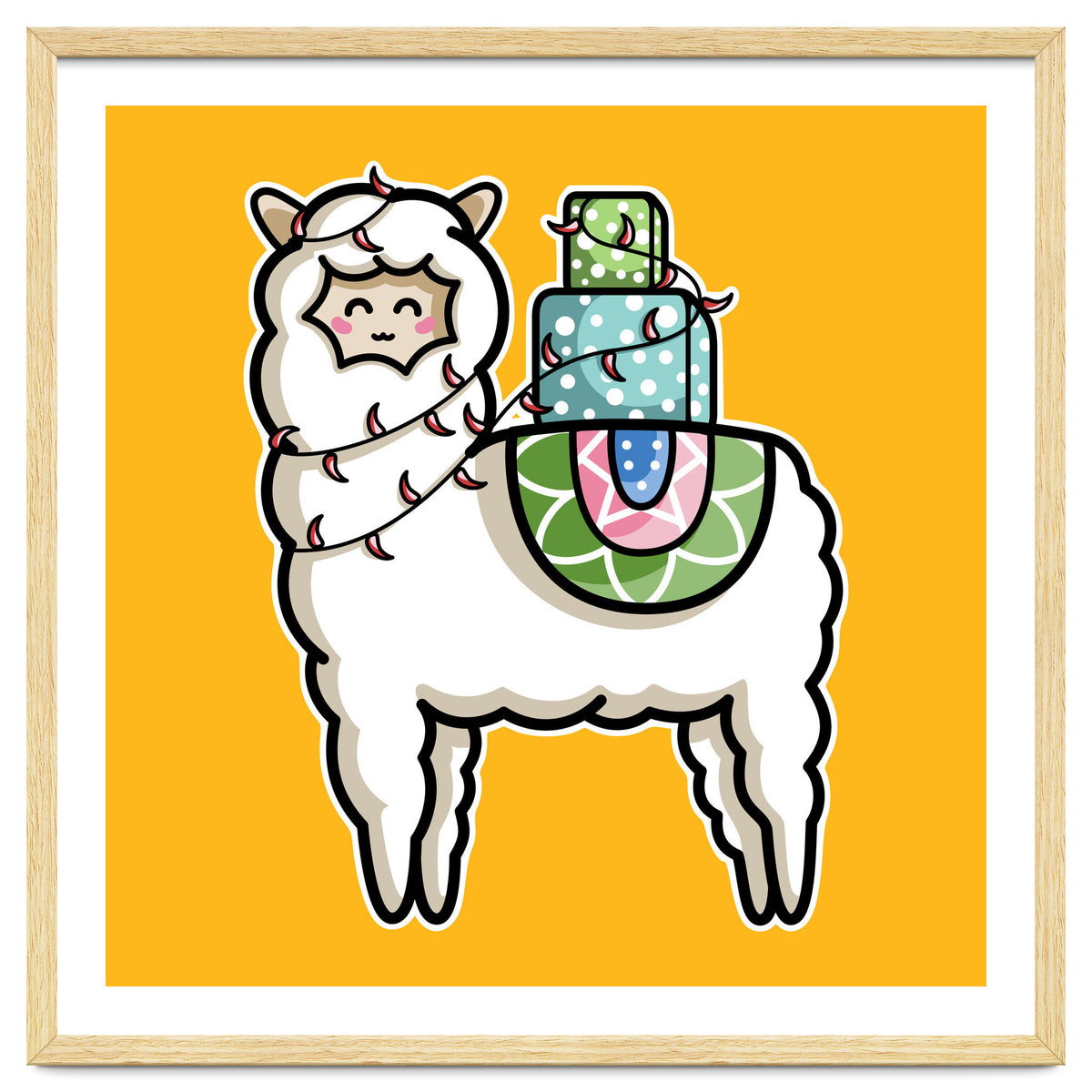 Kawaii Cute Gift Carrying Llama