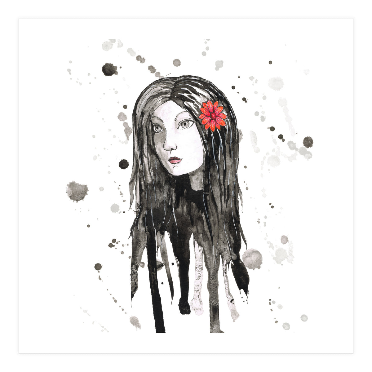 Wild dripping girl (Print Only)