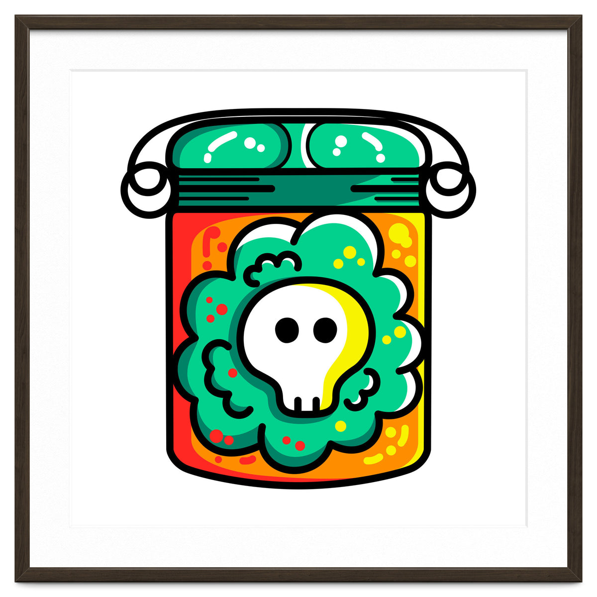 Kawaii Cute Skull In A Jar