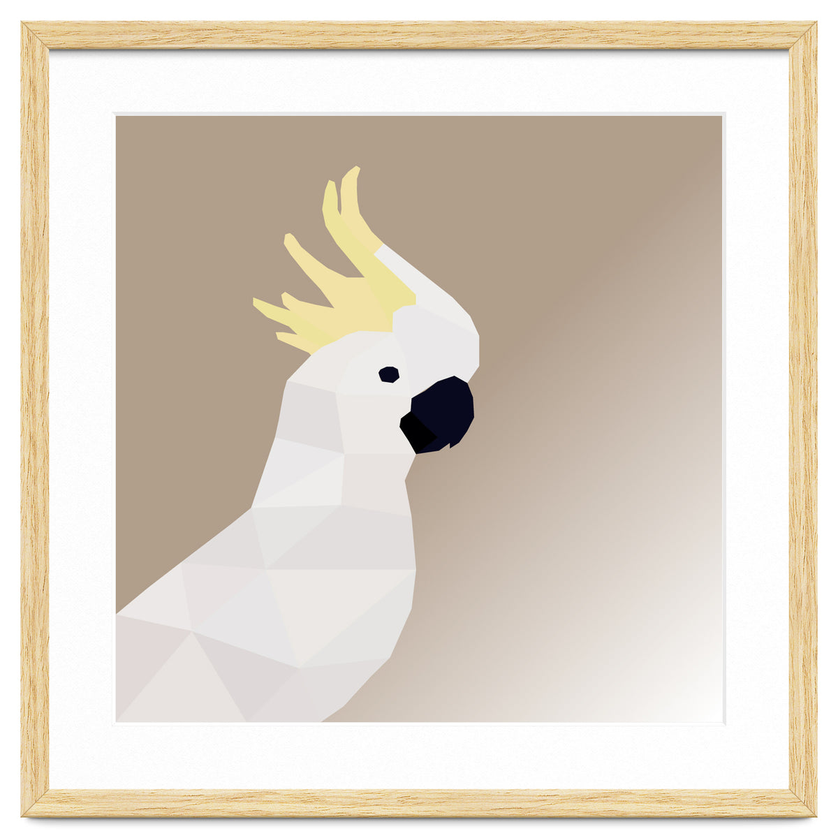 Cockatoo Bird Low Poly Art