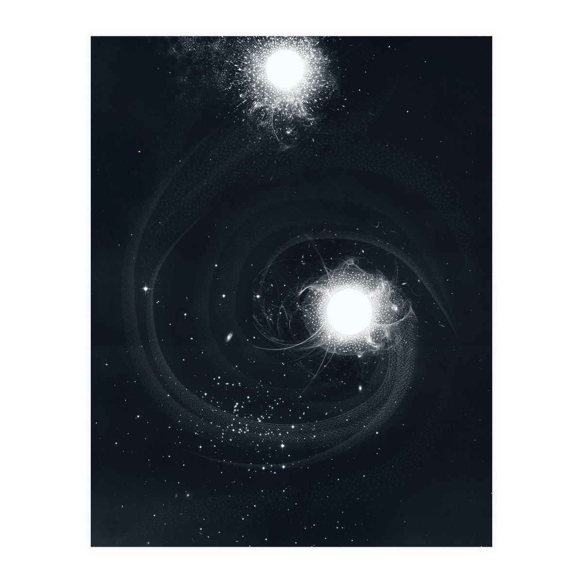 Vintage Cosmos: Double Spiral Nebula (Print Only)