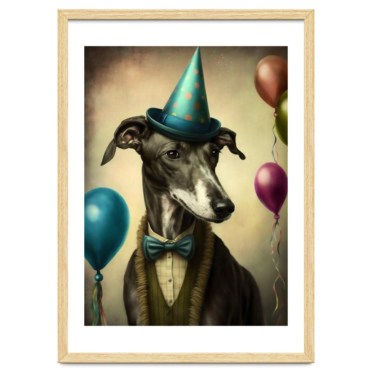 Greyhound At A Party