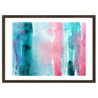 Turquoise love || abstract watercolor