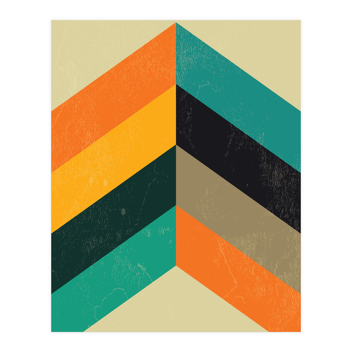 Mid Century Chevron Retro Pop Art (Print Only)