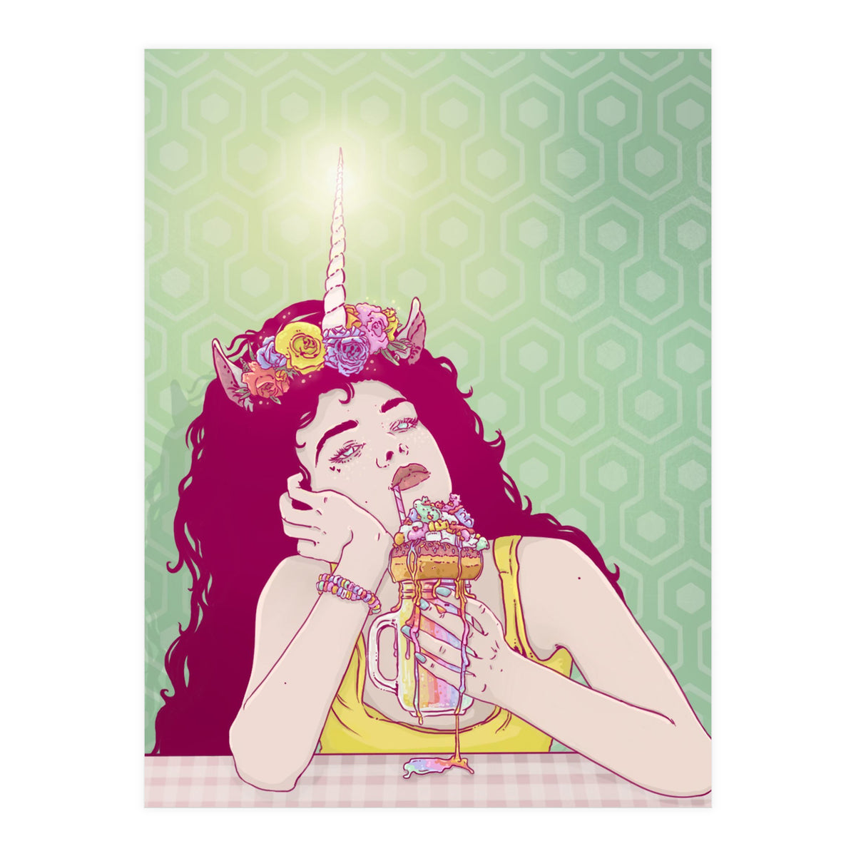 Unicorn Freakshake Lady (Print Only)