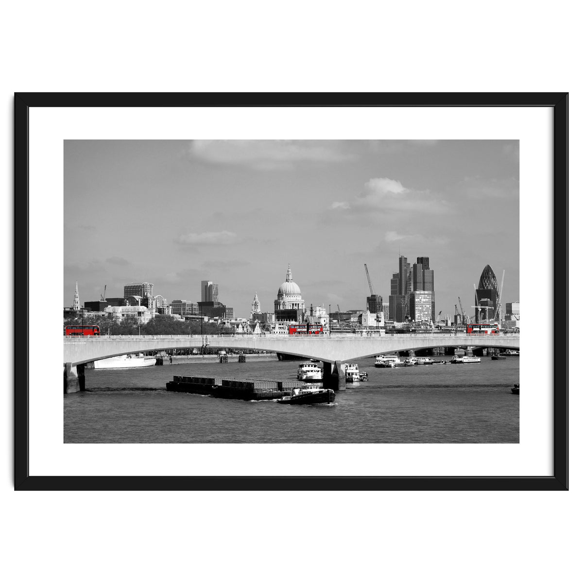 Red Buses London Thames