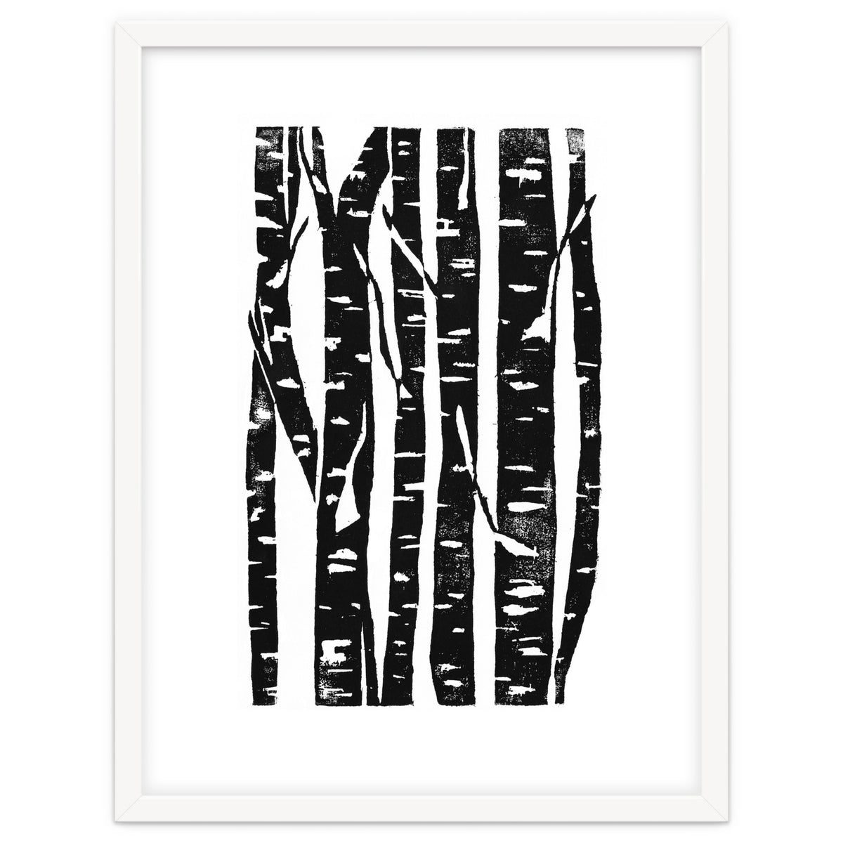 Woodcut Birches