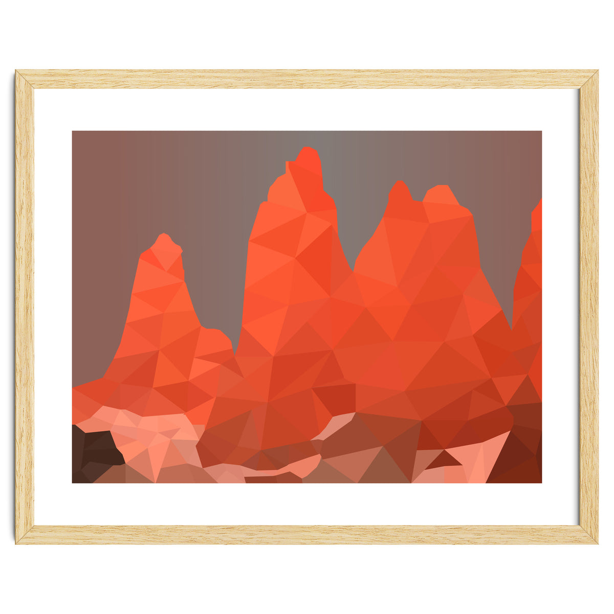 Torres Del Paine National Park Low Poly Art