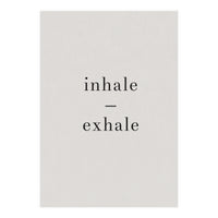 Inhale Exhale Grey Yoga (Print Only)