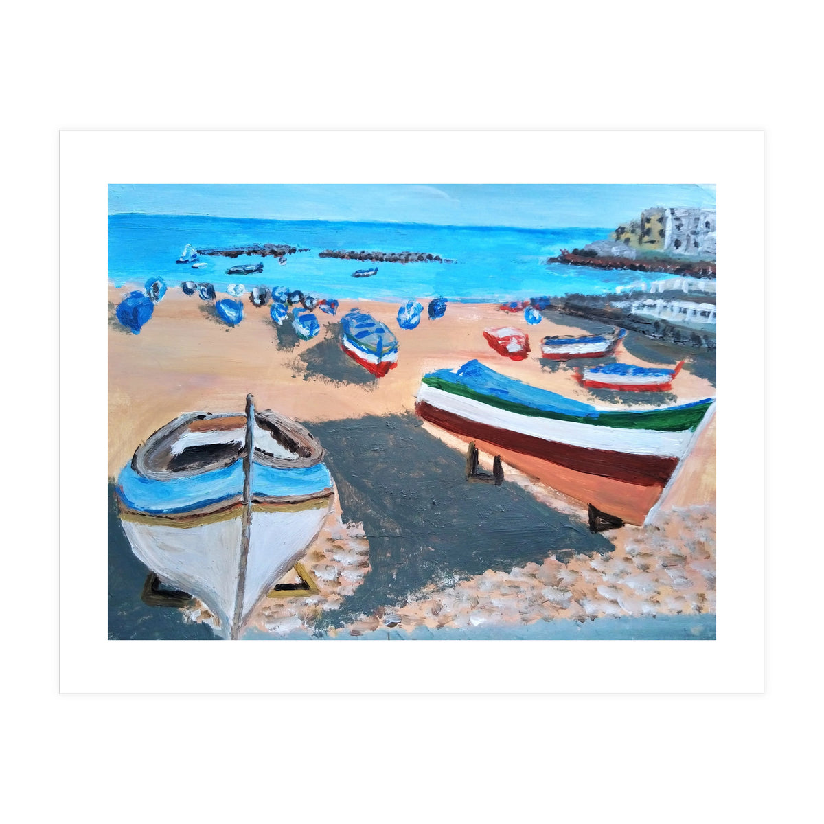 Two Boats in Palermo (Print Only)