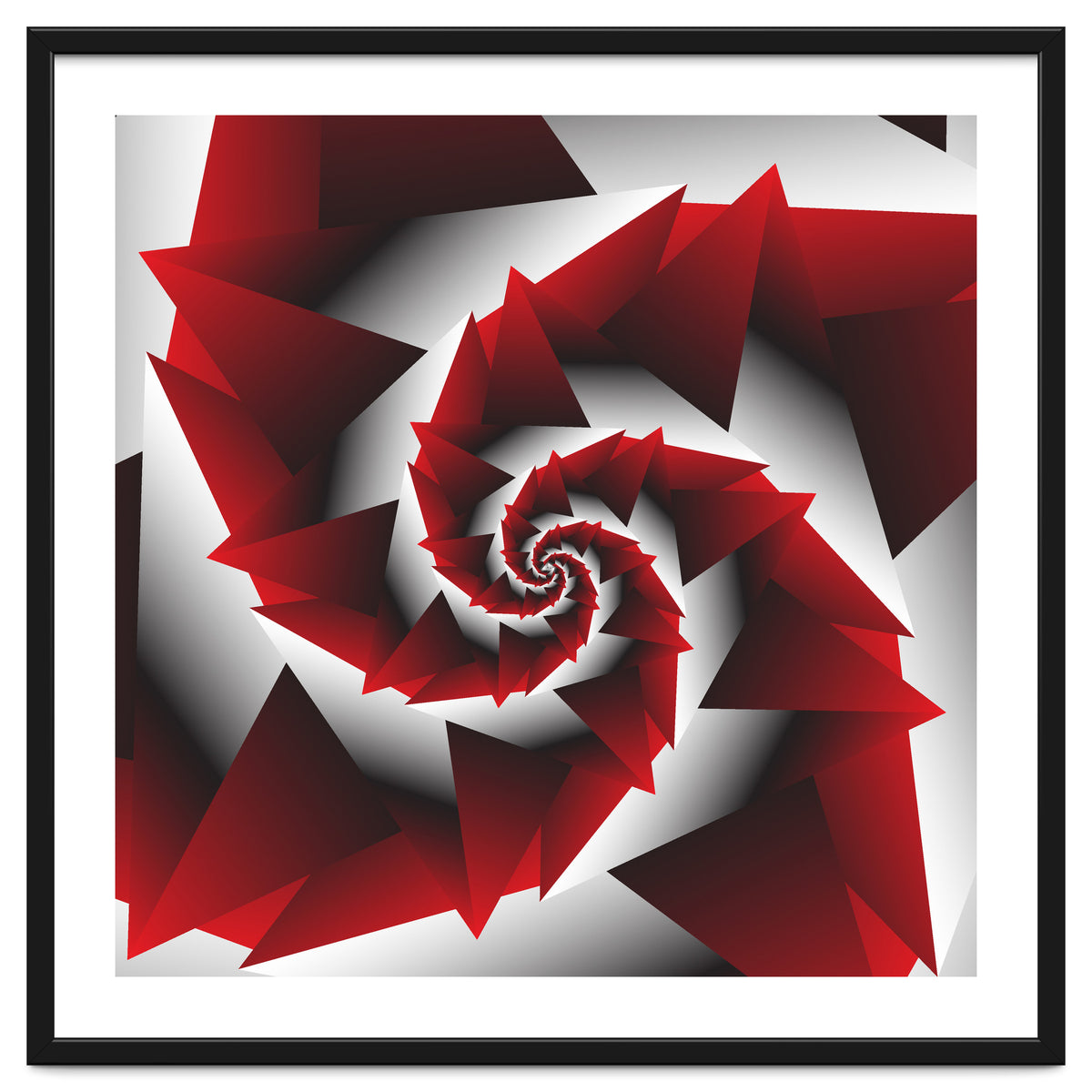 Abstract Geometric Red Graphics