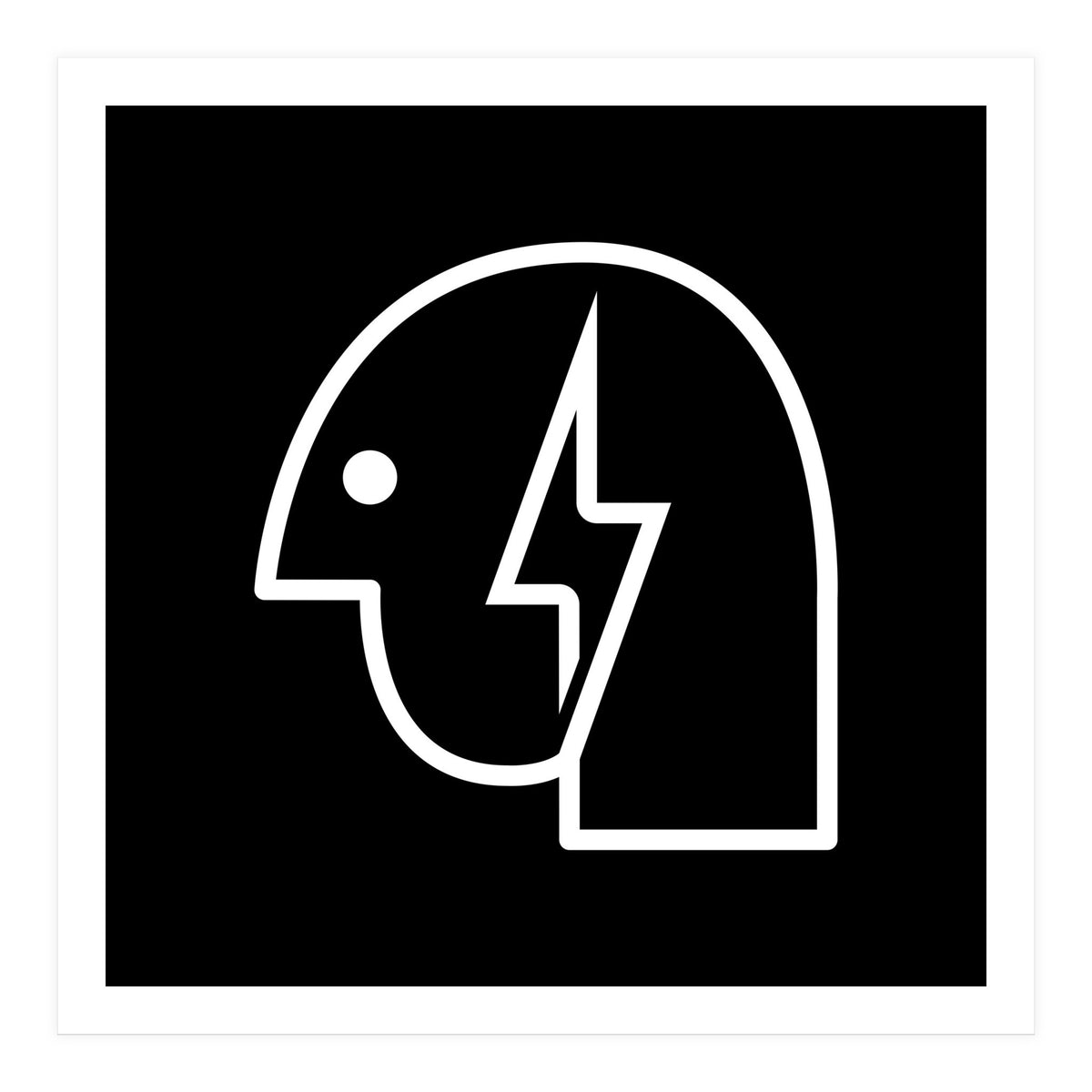 Head Lightning_Black (Print Only)