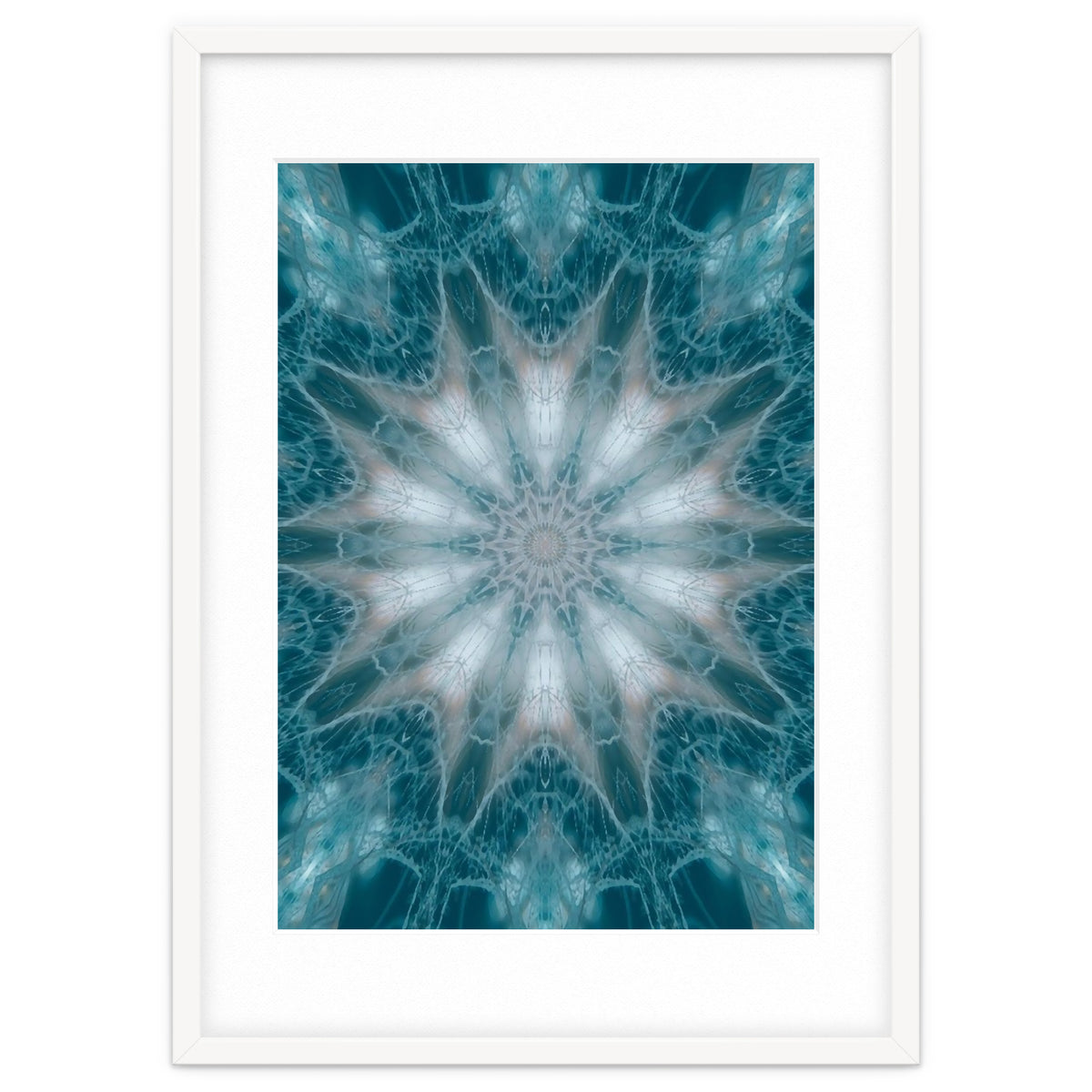 Mandala - Green, White, Rose