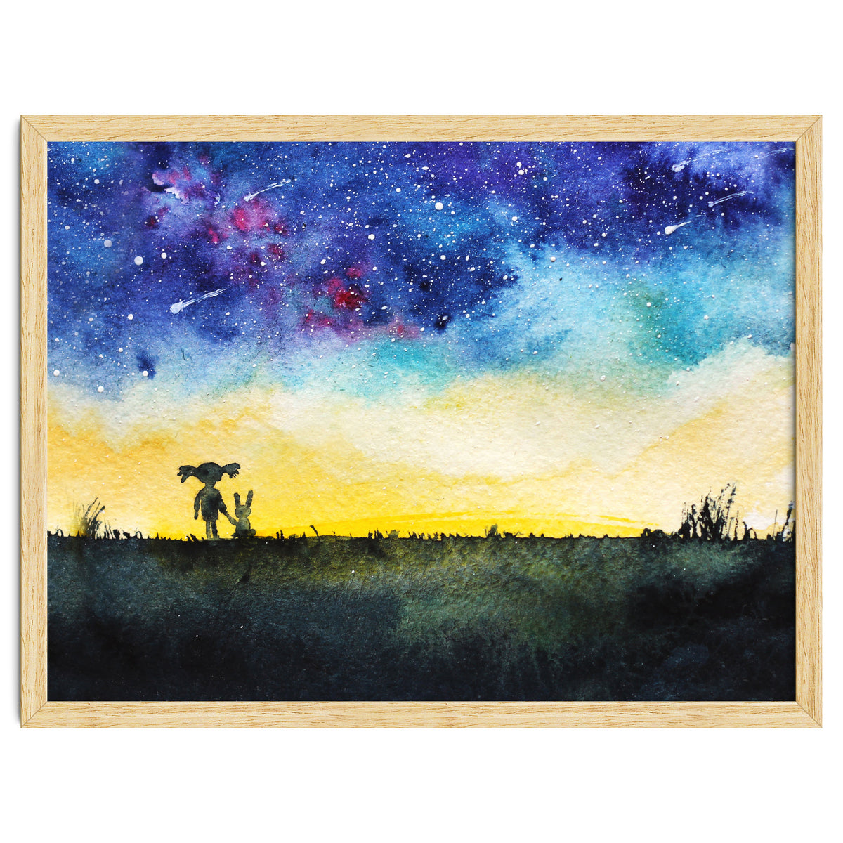 Baby girl's wishes || watercolor for nursery, kids room