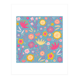 High Summer Flowers Teal (Print Only) thumbnail