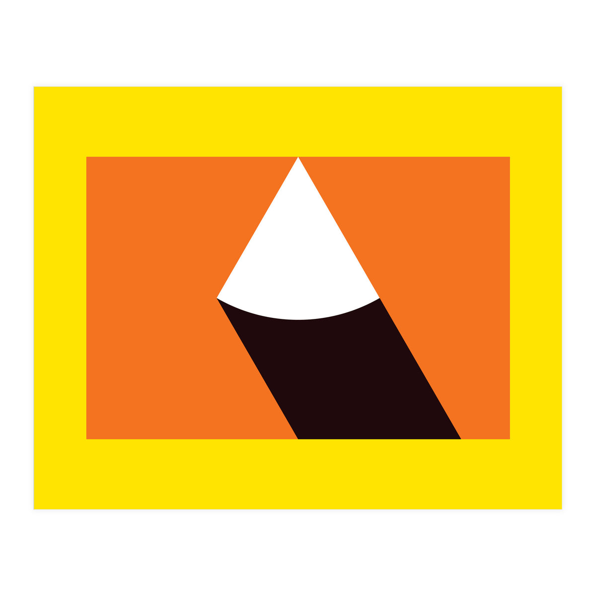 Geometric Shapes No. 47 - orange, black & yellow (Print Only)