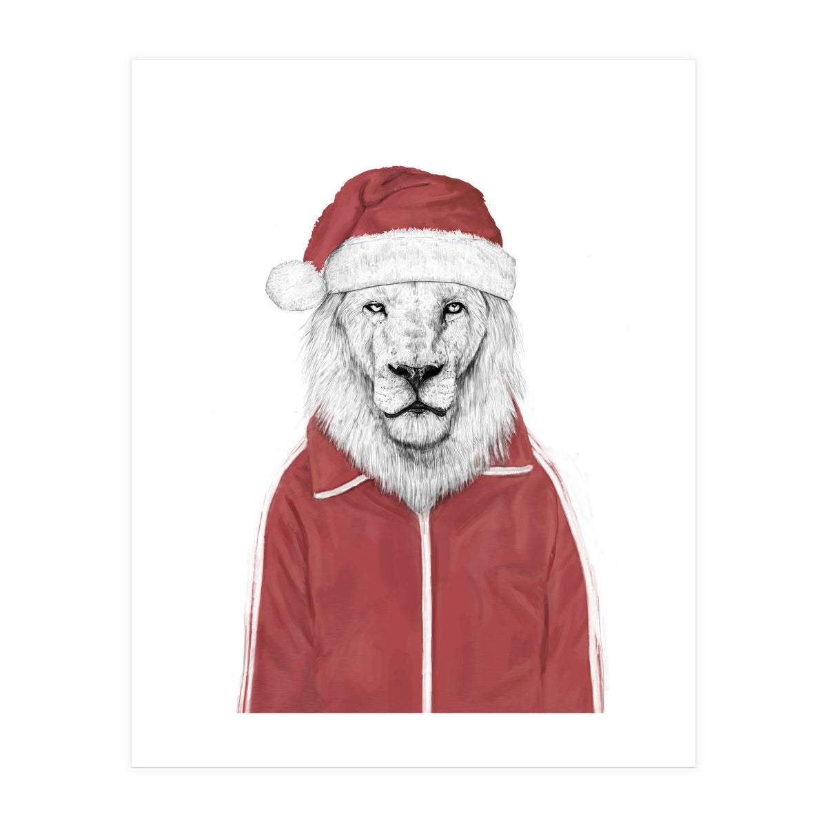 Santa Lion (Print Only)