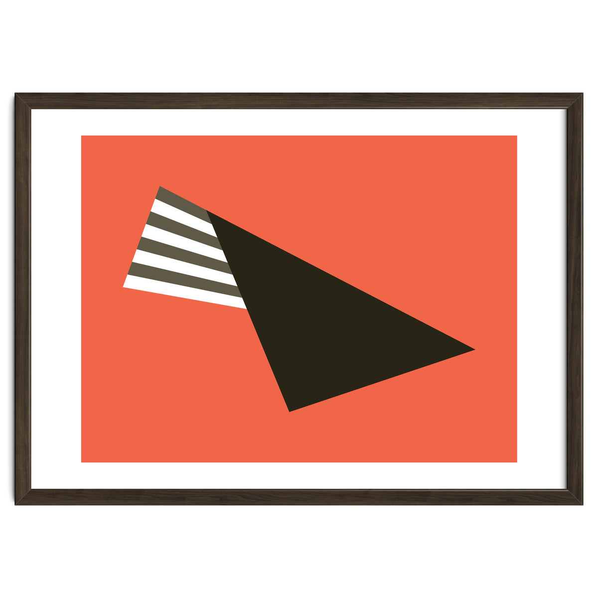 Geometric Shapes No. 75 - pink & stripes