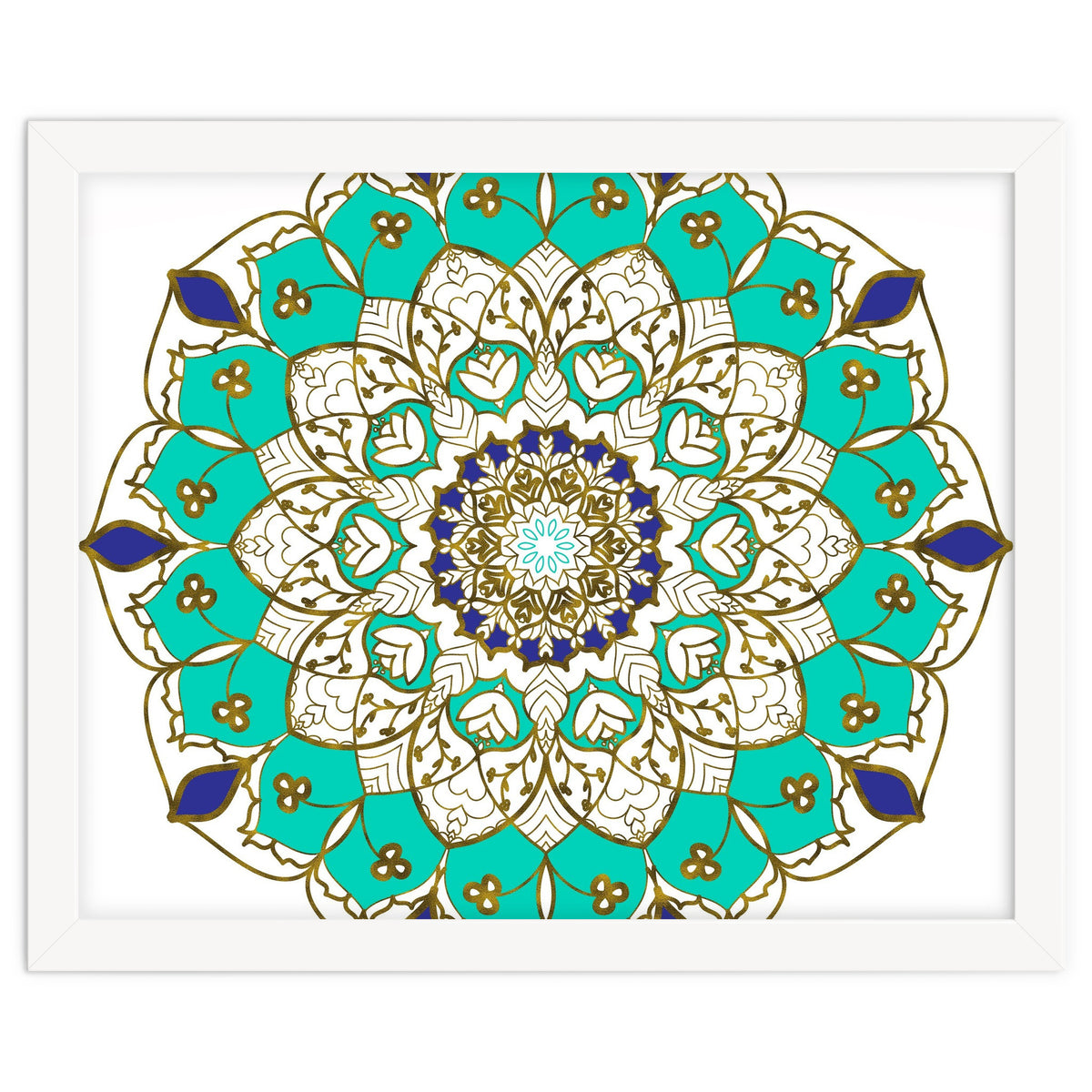 Blue and Gold Mandala