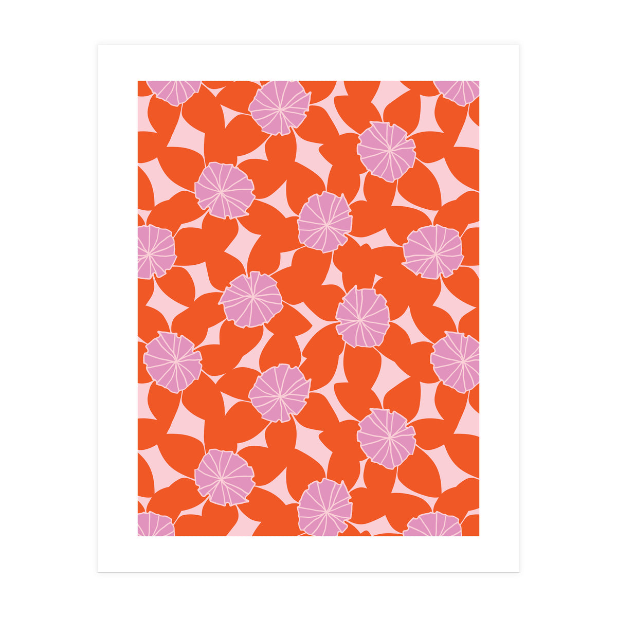 Purple Flower Pattern (Print Only)