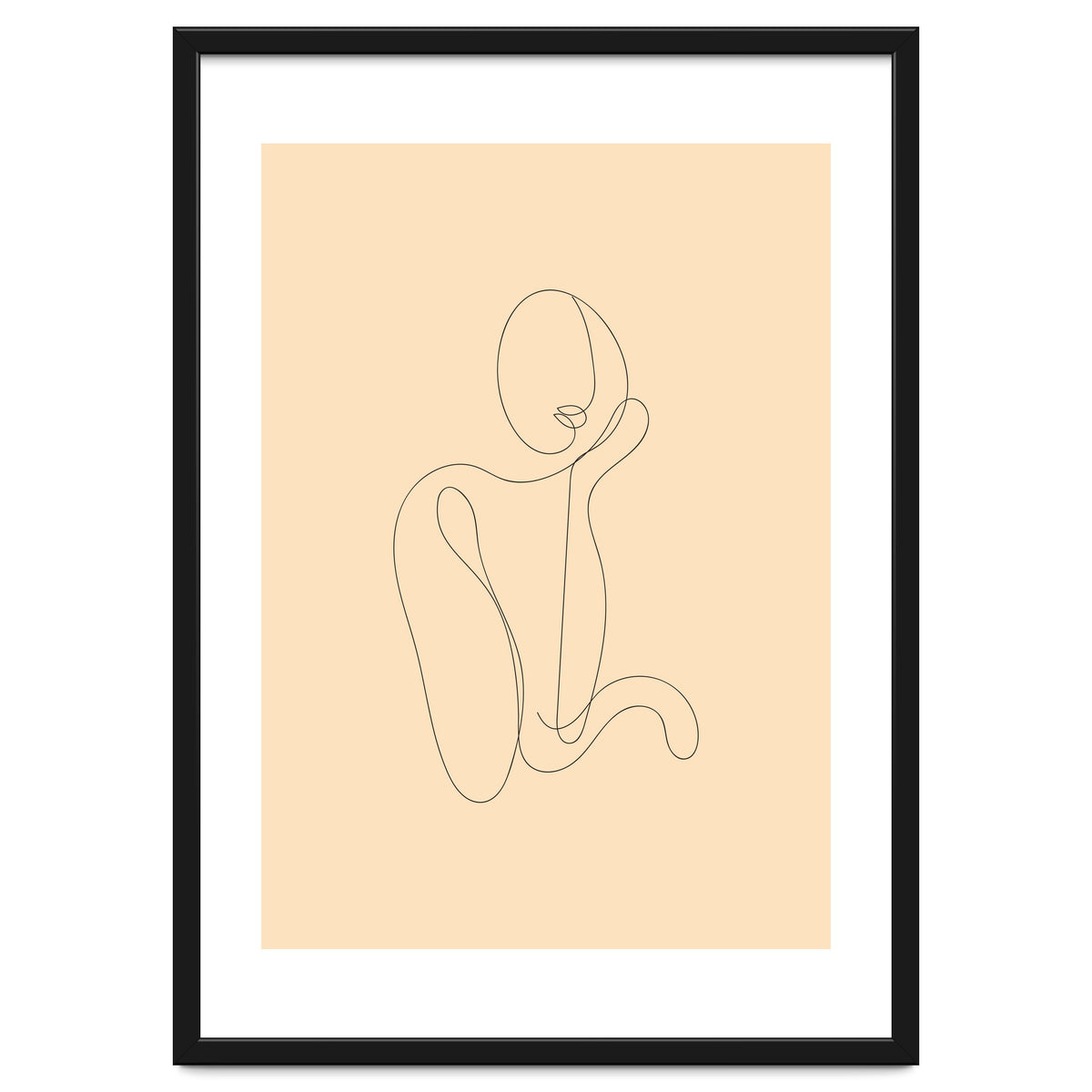 Female Line Art Drawing