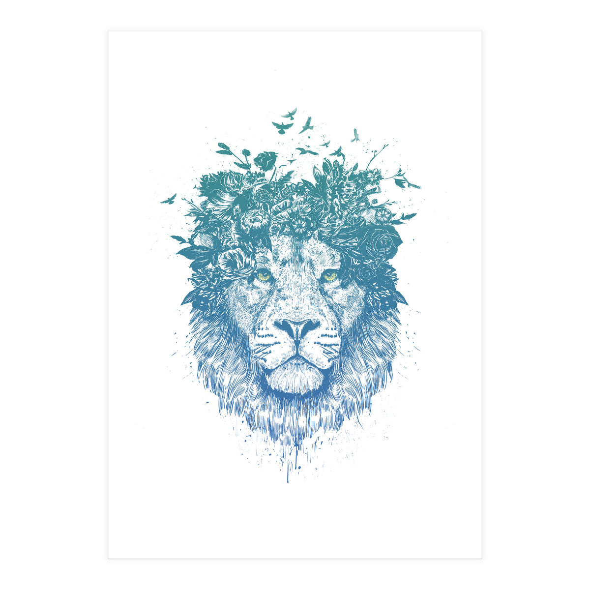 Floral Lion (Print Only)