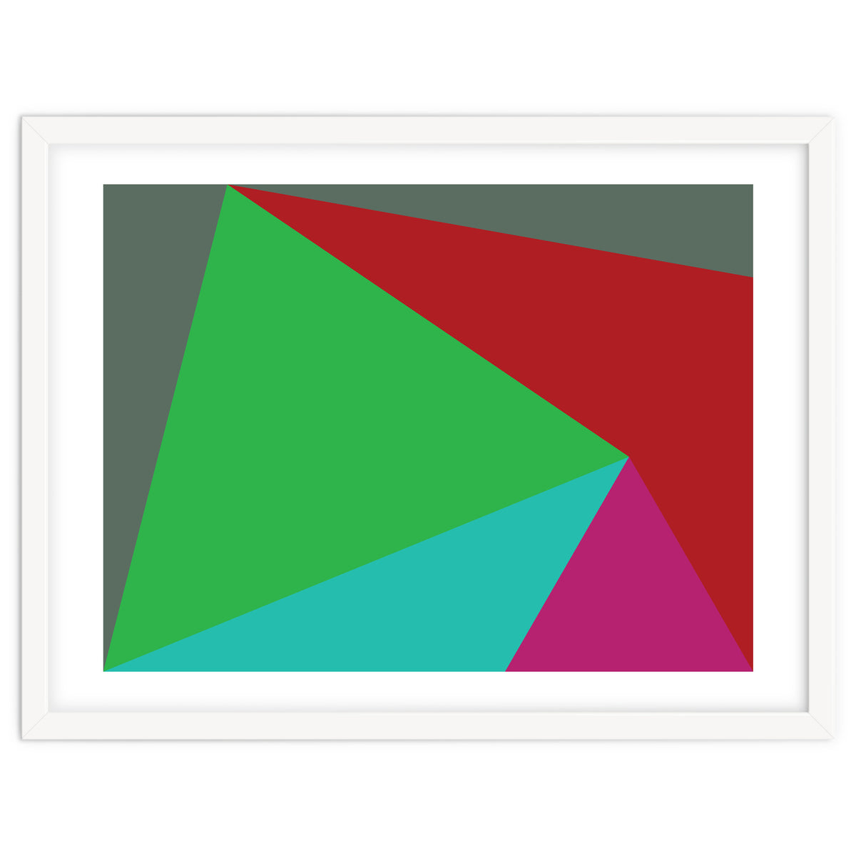 Geometric Shapes No. 19 -  green, magenta & blue