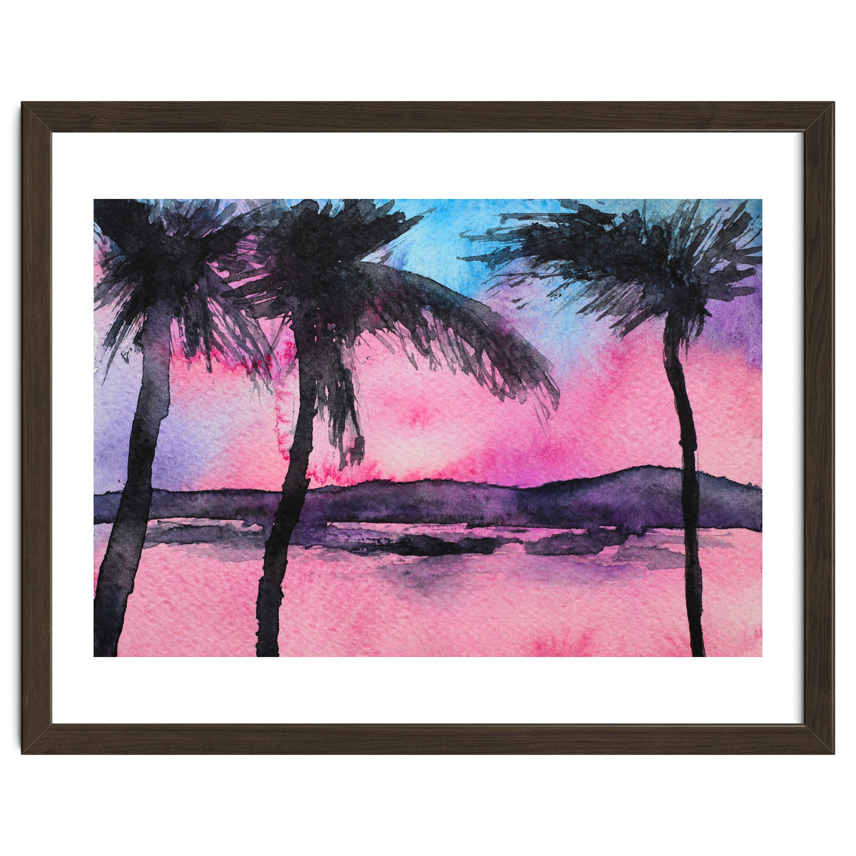 Tropical sunset || watercolor