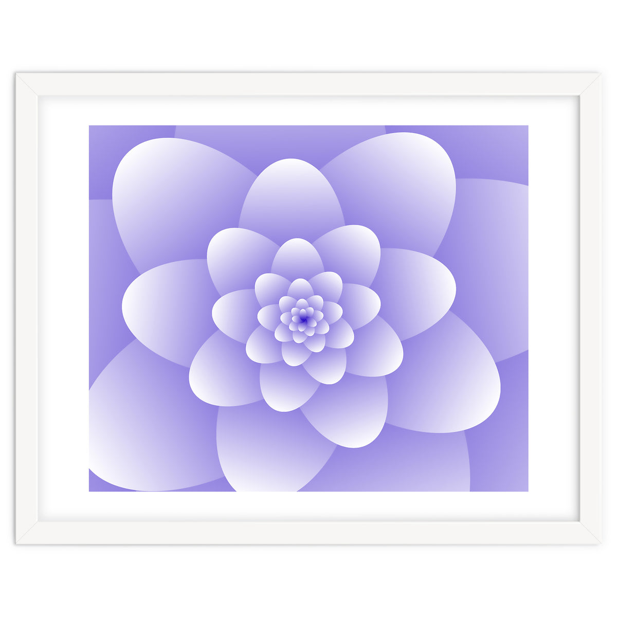 3d Abstract Purple Floral Spiral