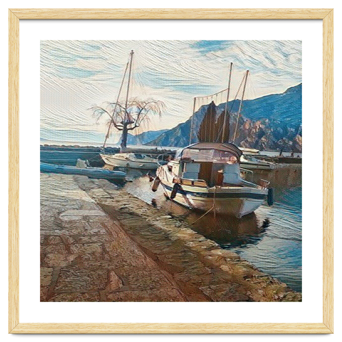 Boats on GardaSee, Italy.