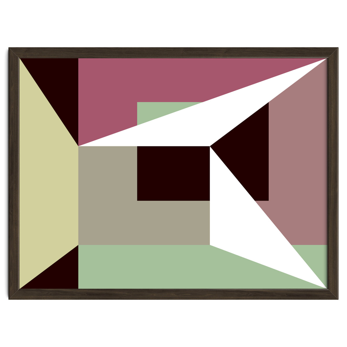 Geometric Shapes No. 26 - green & purple