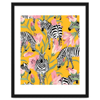 Striped For Life | Zebra Mango Forest | Modern Bohemian Wildlife Jungle | Botanical Nature