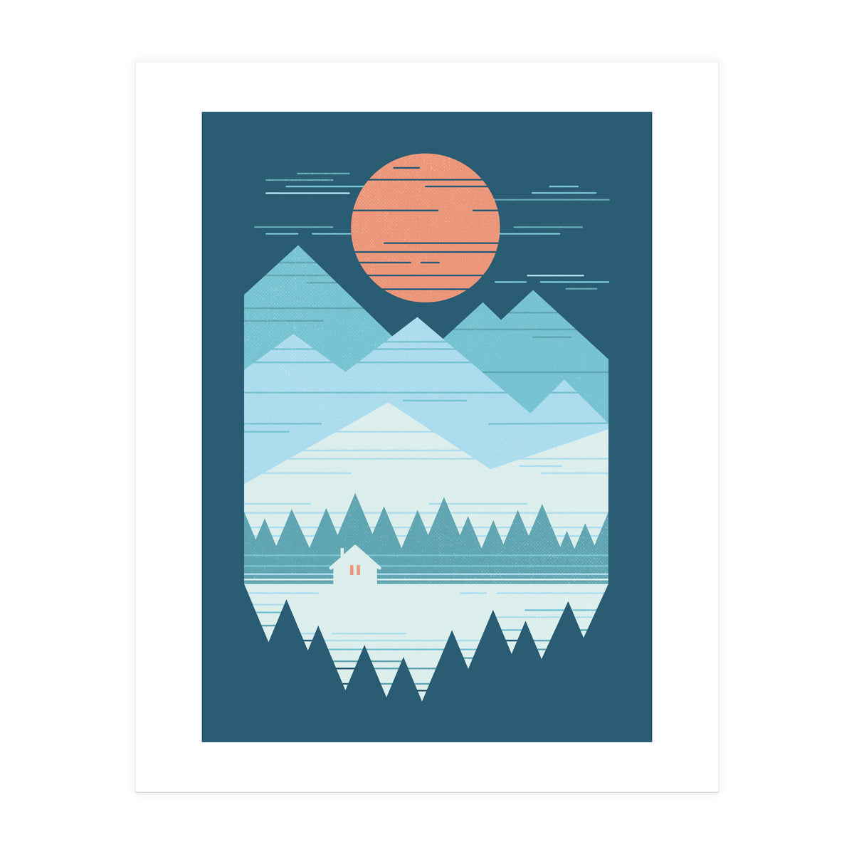 Cabin In The Snow (Print Only)