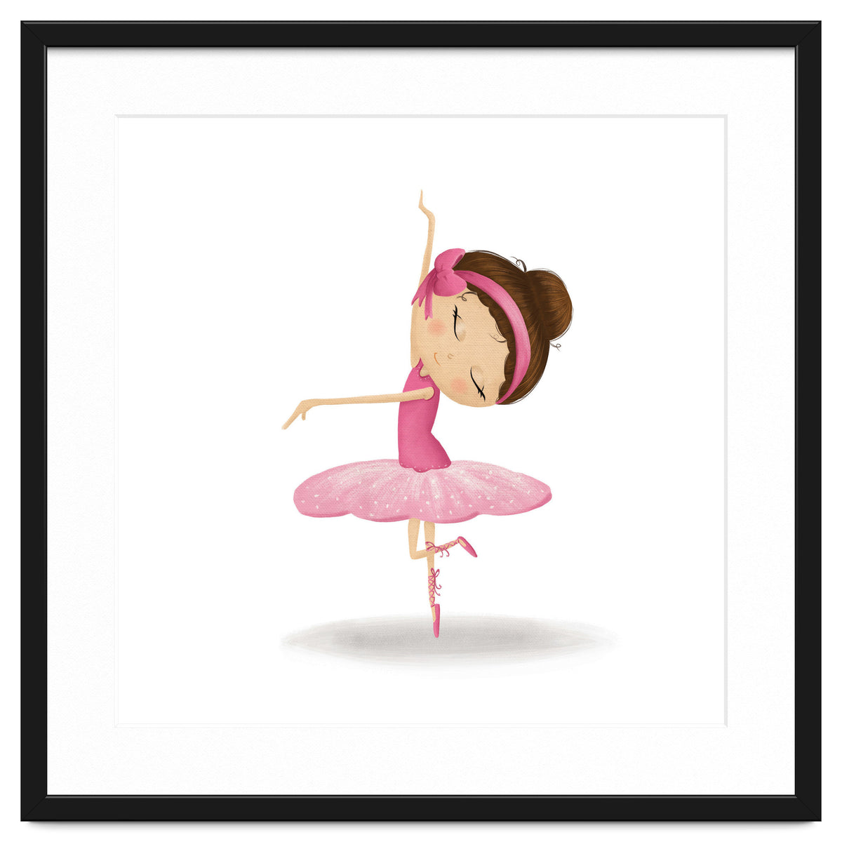 Adorable Twirling Ballerina Nursery Print
