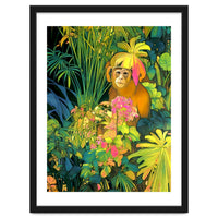 Daydreamer, Coming of Age Monkey Tropical Jungle Plants, Wildlife Botanical Nature Forest Bohemian Animals