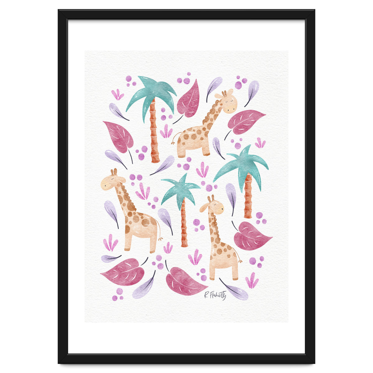 Jungle Giraffes | Pink